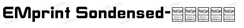 EMprint Sondensed字体转换